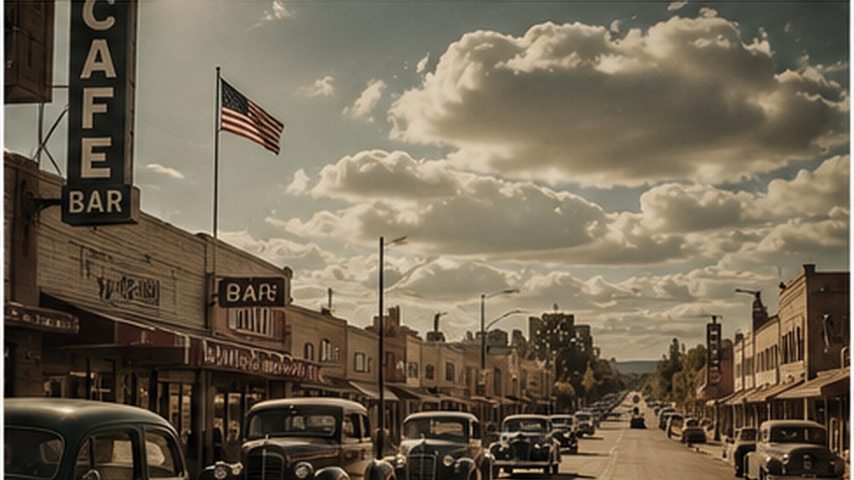 Roswell Historical Context 1940s Roswell New Mexico street scene evoking the late 1940s era